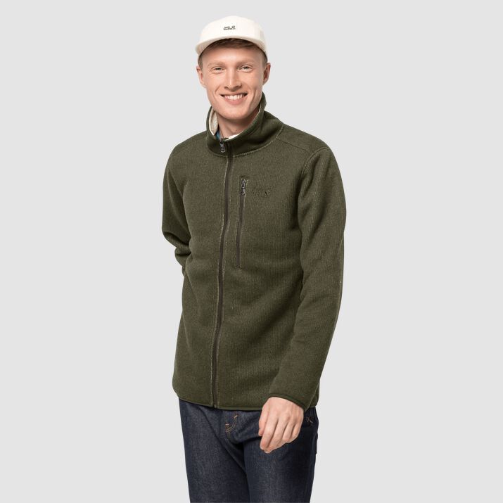 Jack Wolfskin Mens Robson Fjord Fleece Jacket Green 250861DEL